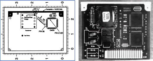Figure 1: Circuit Pack with Plastic faceplate and Schematic